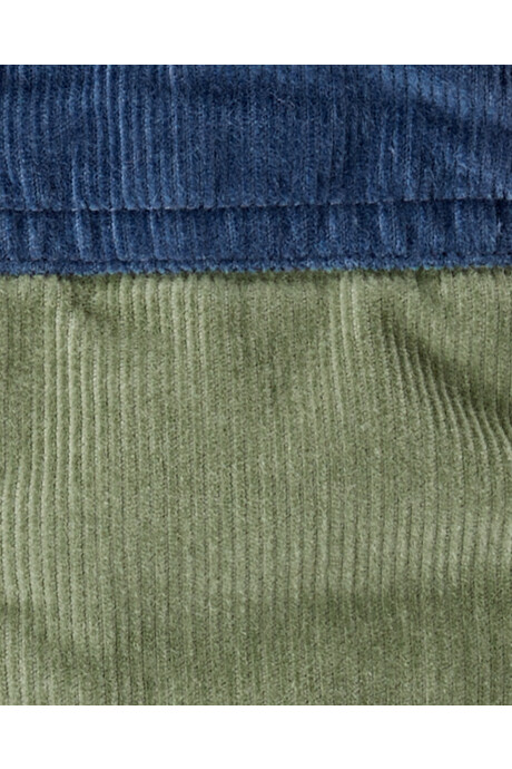 Chaleco de pana, diseño colorblock Sin color