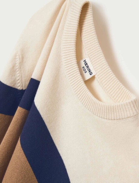 BUZO TEJIDO INFANTIL A RAYAS MULTICOLOR