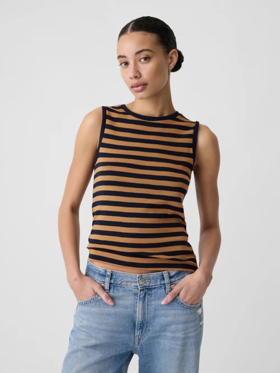 Musculosa A Rayas Mujer - Pretzel Stripe 