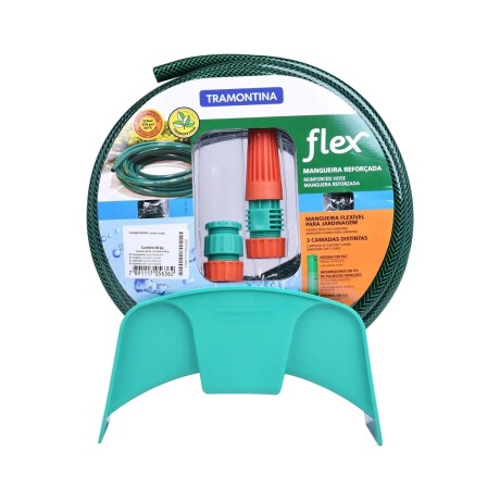 Kit manguera reforzada 20 m + soporte + acople + puntero Kit manguera reforzada 20 m + soporte + acople + puntero