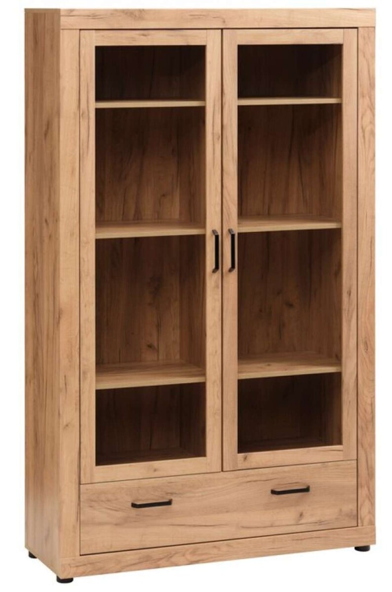 Vitrina Lintrup 2 Puertas Roble - Natural/Blanco 