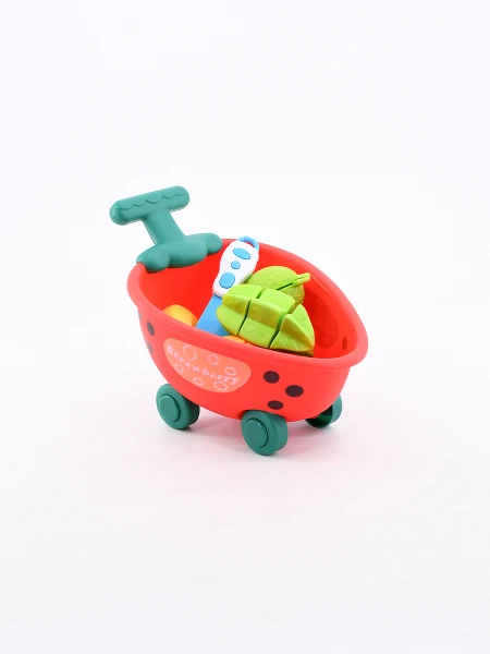 CARRITO COMPRAS CON FRUTAS MULTICOLOR