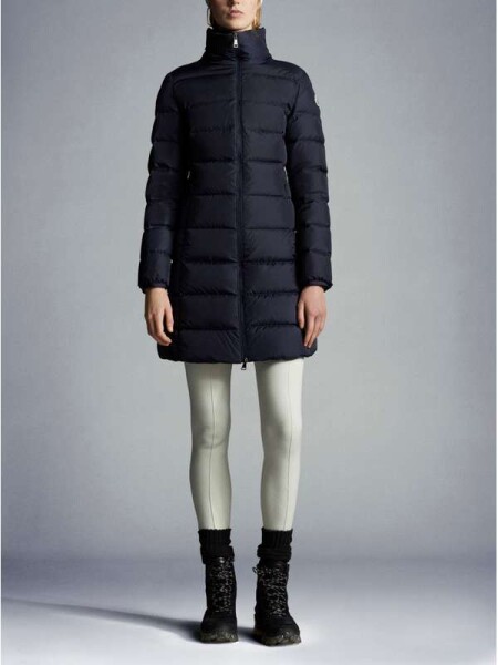 Moncler -Campera larga impermeable con capucha desmontable rellena de plumas, Gie Azul