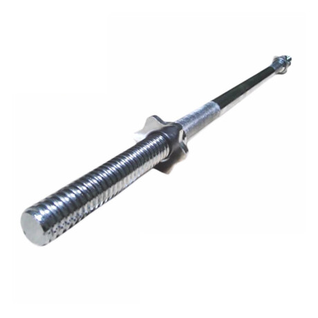 Barra Recta P/ Pesas Maciza Cromada C/ Rosca 1.80m Plateado