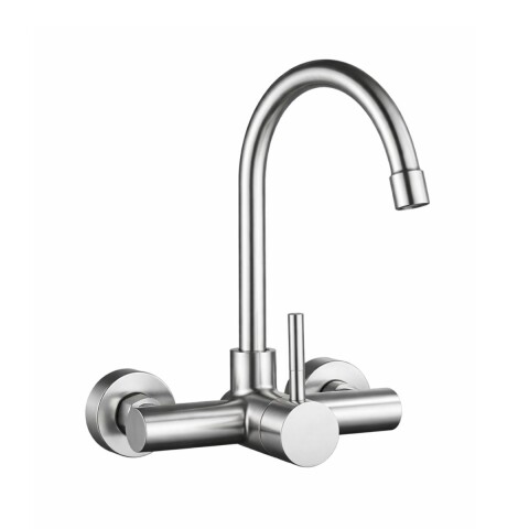 Grifería de cocina Monocomando de pared Celtic Gris Satinada Grifería De Cocina Monocomando De Pared Celtic Gris Satinada