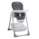 Silla de comer para bebé Bebesit Snack plegable y ajustable gris con cinturón seguro para usar en casa Gris