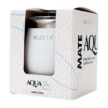 Mate Térmico Aqua en Acero Inox Doble Pared 240Ml con Tapa Blanco