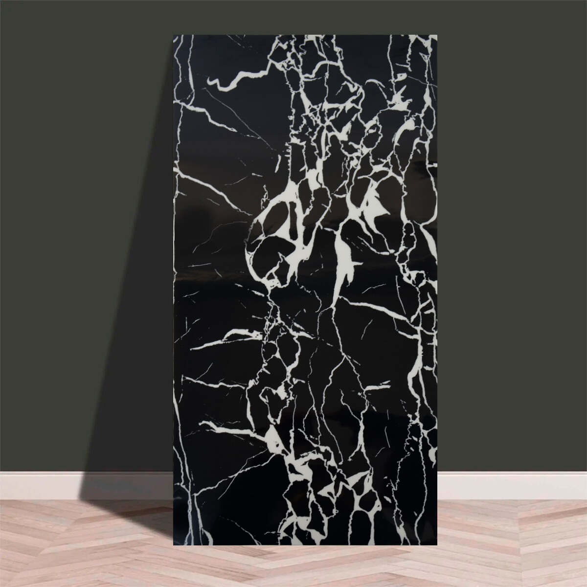 Set x20 placas autoadhesivas 30cm x 60cm x 2.2mm - NEGRO VETEADO 