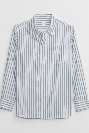 Camisa Poplin Niño Blue Stripe