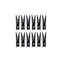 PALILLOS PARA ROPA 12 PIEZAS MOR NEGRO