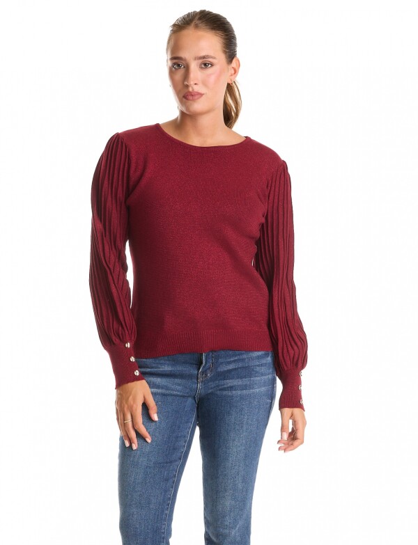 Buzo Manga Plisada BORDEAUX