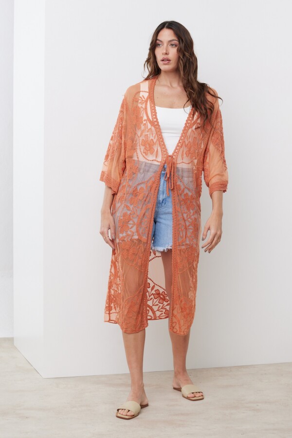 Kaftan Bordado TERRACOTA