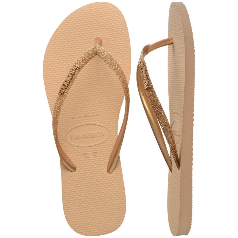 Sandalias Havaianas Slim Glitter Ii Mujer Dorado
