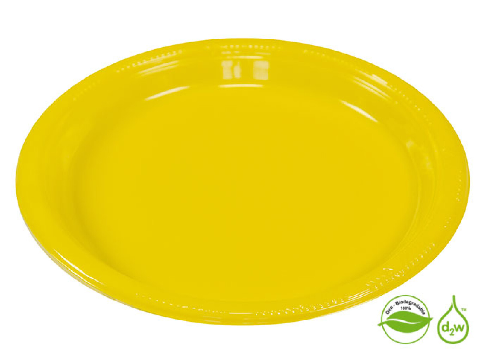 Plato Biodegradable 15cm x10Un - Amarillo 