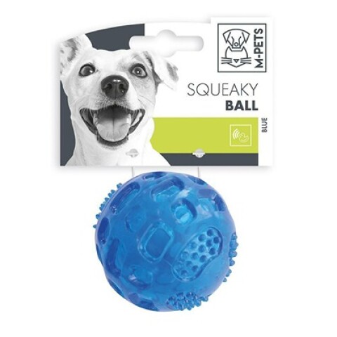 MPETS JUGUETE INTERACTIVO PELOTA P/ PERRO SQUEAKY BALL AZUL Unica