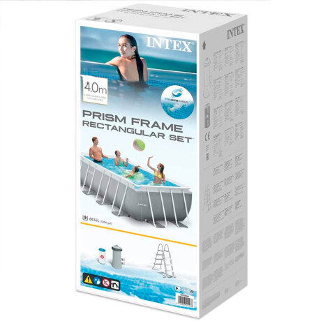 Piscina Intex Estructural 8418 L 400x200 Rectangular Gris claro