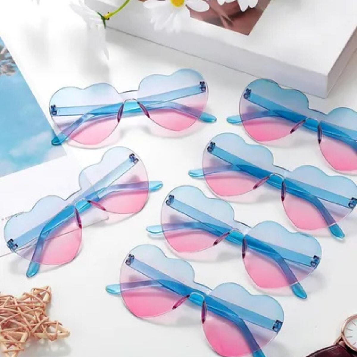 Lentes Corazón x1 - Degrade 