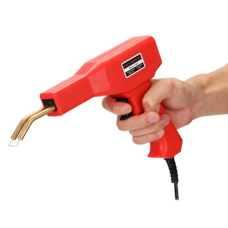 Kit Pistola Soldadora Grapadora de Plásticos con Accesorios Rojo