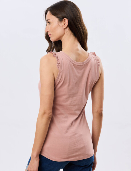 MUSCULOSA LISA DE ALGODÓN Rosado