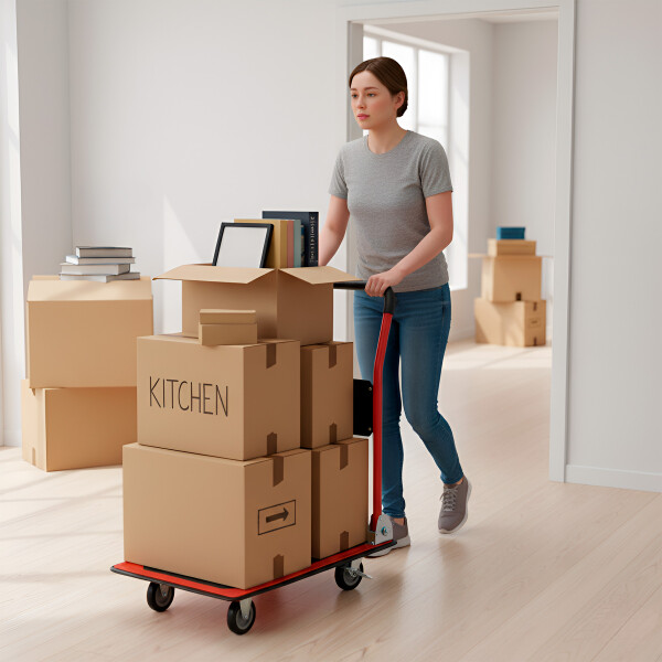 Carro Carrito Carga Plegable Plataforma Ruedas 150 Kg Negro 1