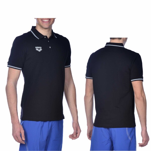 Remera Deportiva Camiseta Arena Team Line Short Sleeve Polo Negro