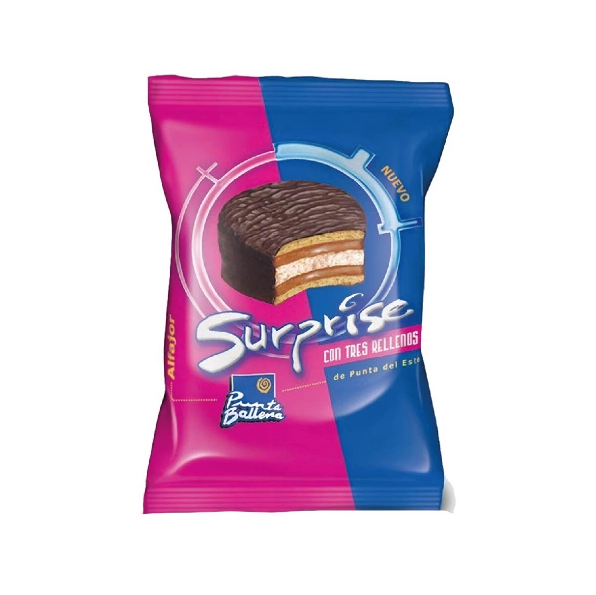 Alfajor Surprise X 8 Unidades 60grs PUNTA BALLENA - Vainilla 