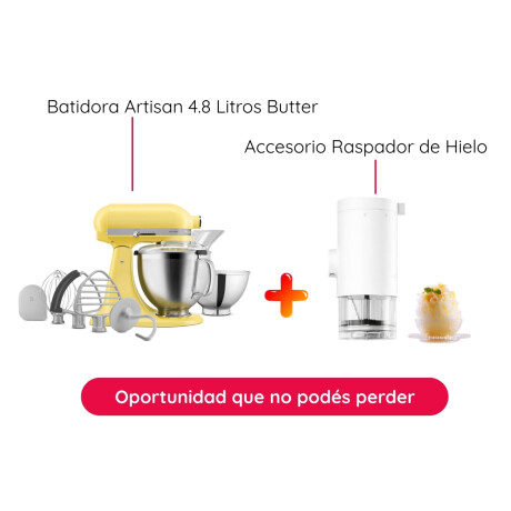 Kit Batidora 4,8 Litros Butter con Accesorio Raspador de Hielo KitchenAid Kit Batidora 4,8 Litros Butter con Accesorio Raspador de Hielo KitchenAid