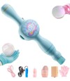 Máquina de burbujas infantil con accesorios recargable Celeste