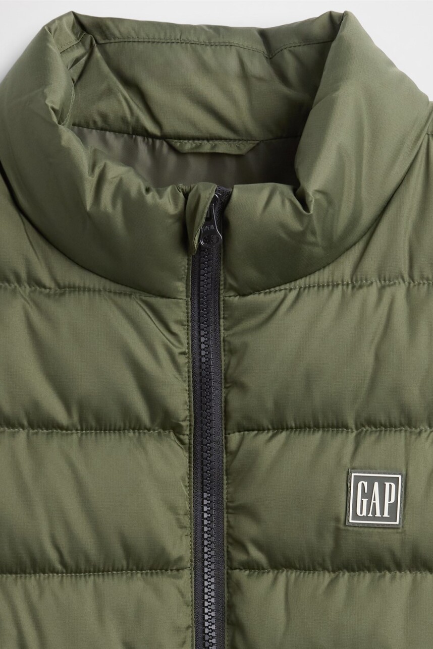 Chaleco Puffer Hombre Army Jacket Green