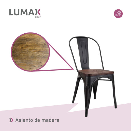 Silla tolix Metálica vintage asiento en madera Silla tolix Metálica vintage asiento en madera