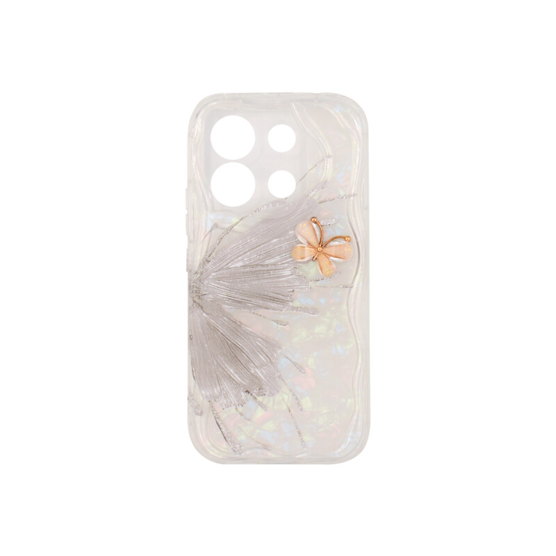 Protector para Xiaomi Redmi Note 13Pro 5G mariposa gris Protector Para Xiaomi Redmi Note 13pro 5g Mariposa Gris