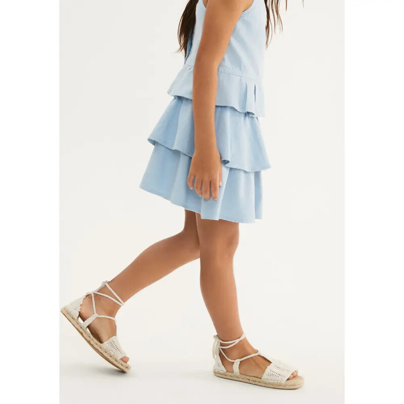 SAIA CURTA FEM AZUL CLARO