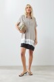 Vestido camisero tie dye beige