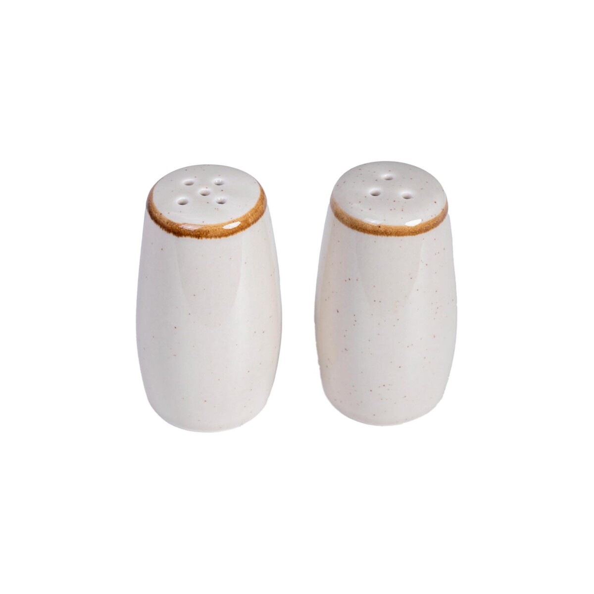 SET - SALERO/PIMENTERO D NATURAL/BEIGE PORCELANA CZT20-67 