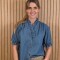 Camisa Flora Denim Azul