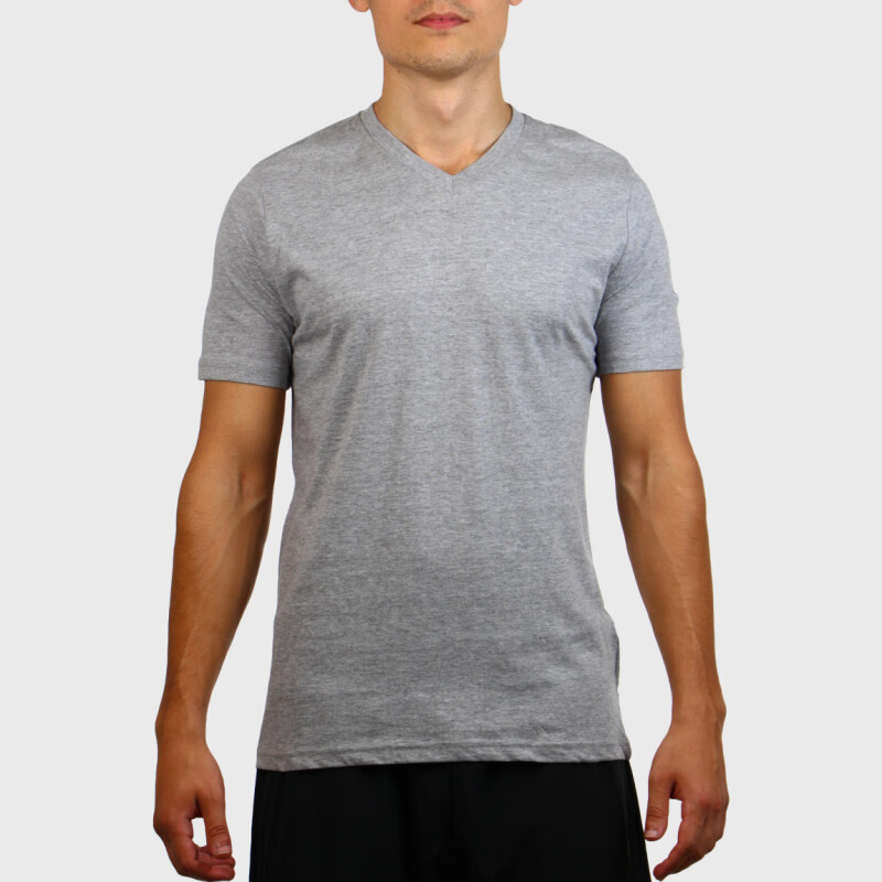 Diadora Hombre Sport T-shirt V Neck-grey Gris