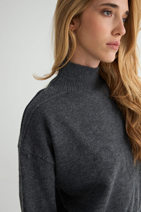 CONJUNTO TEJIDO AZAFRÁN GRIS OSCURO