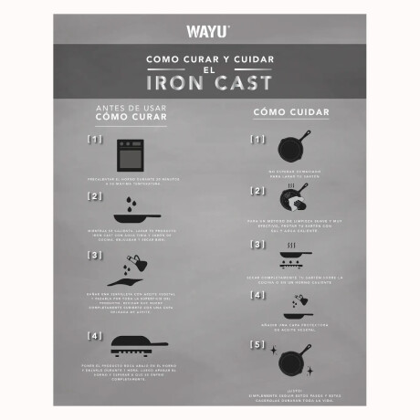 Plancha Wayu Azas Iron Cast Resistente hasta 537°C