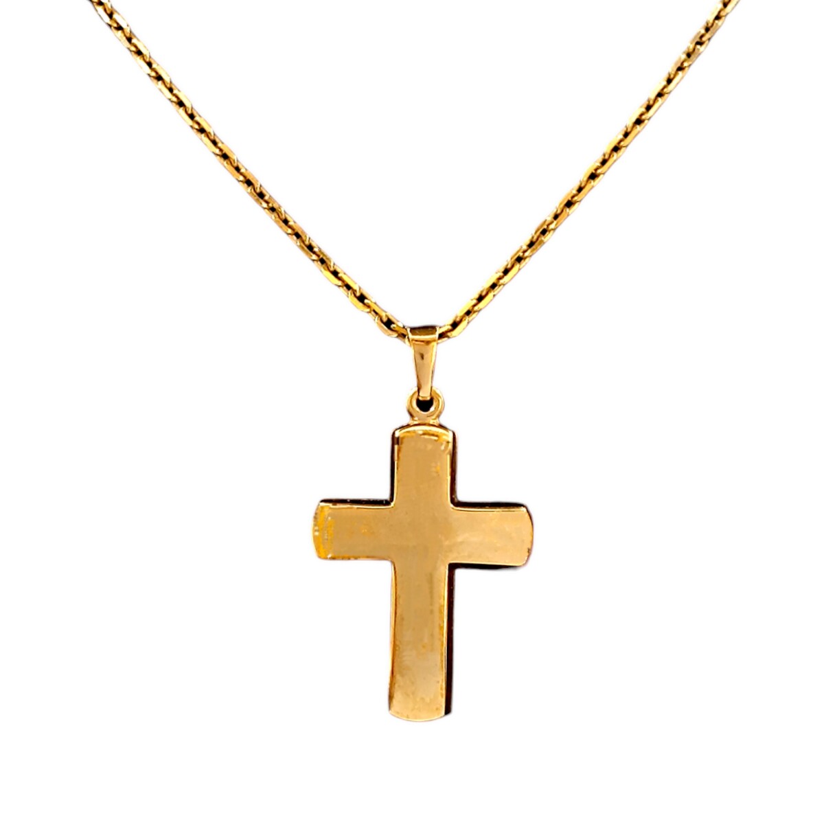 Dije Cruz-Oro bajo-Sin piedra-CP8509 - Sinpiedra 