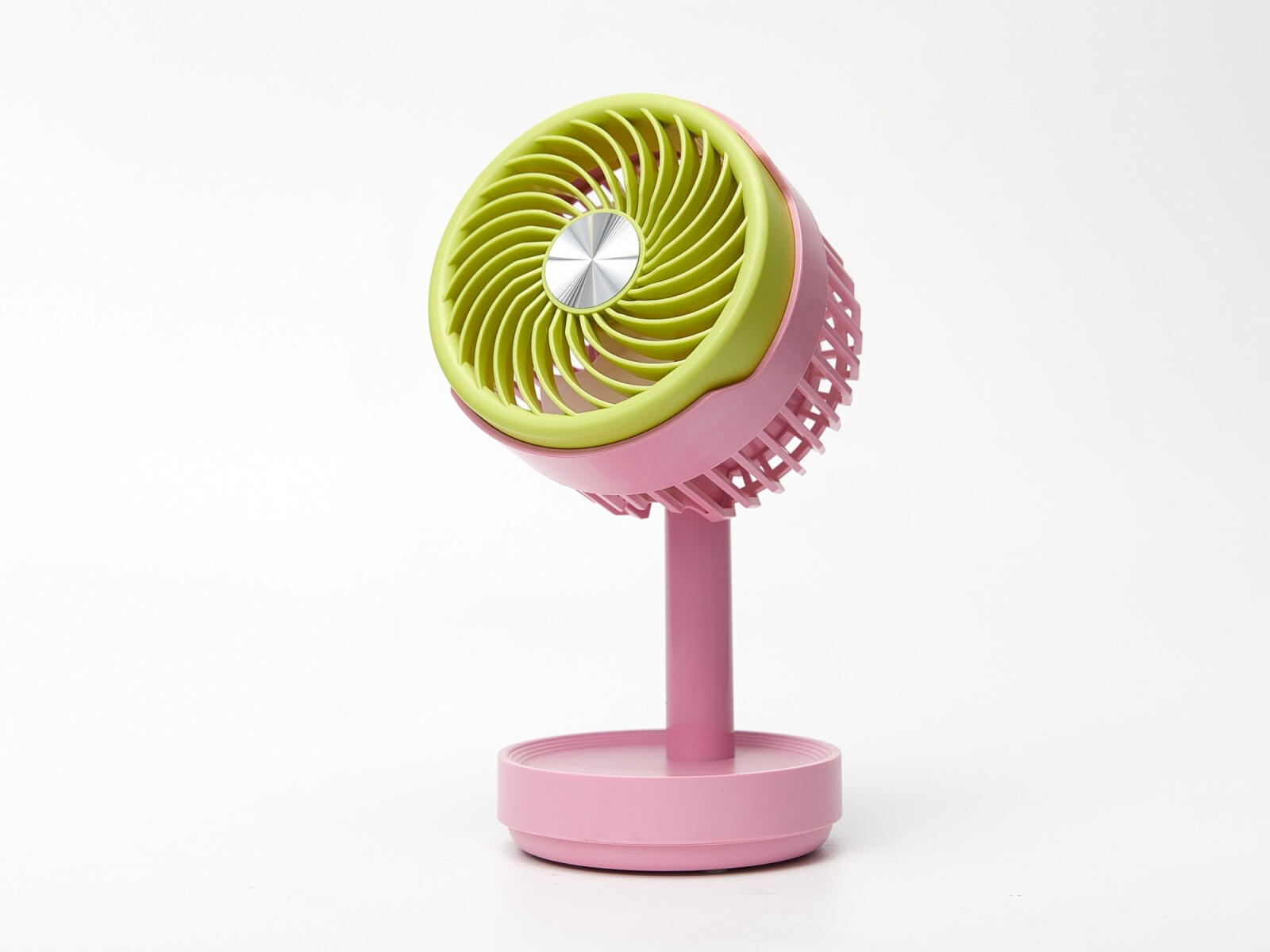 VENTILADOR DE ESCRITORIO (ROSA Y AMARILLO) 