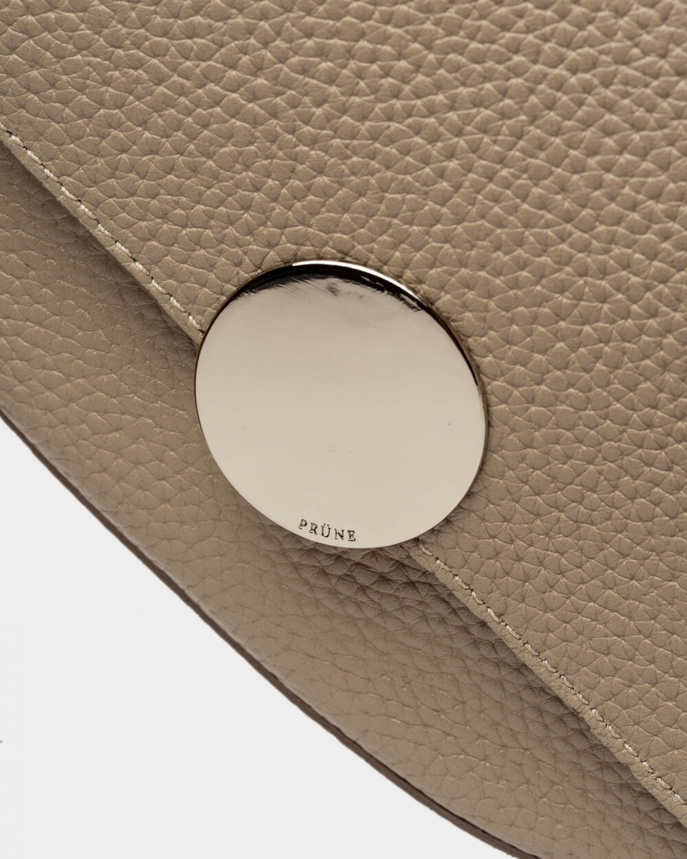 Bandolera The Circle En Cuero Graneado Taupe