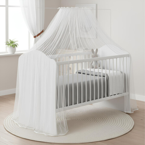 Cuna Bebé Berco Blanca - 3 Alturas + Soporte Mosquitero y Barandas No Tóxicas Cuna Bebé Berco Blanca - 3 Alturas + Soporte Mosquitero y Barandas No Tóxicas