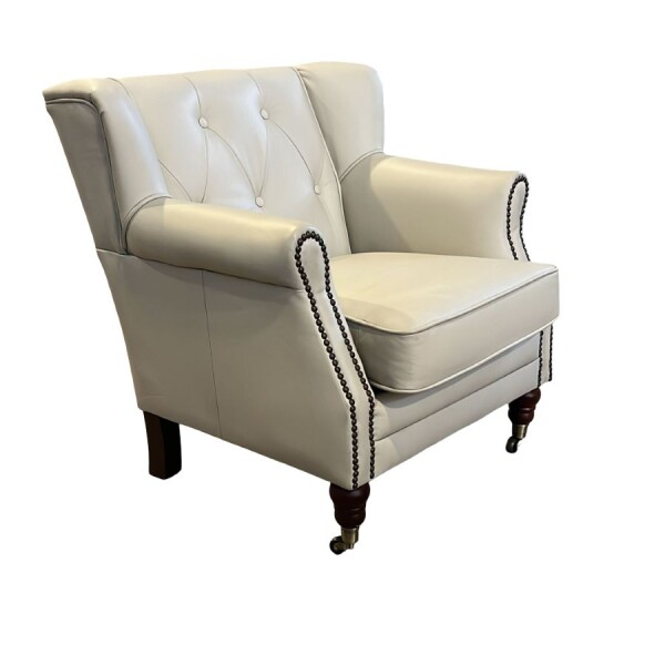 POLTRONA MOA CLASICA C/TACHAS PERLA MATE POLTRONA MOA CLASICA C/TACHAS PERLA MATE