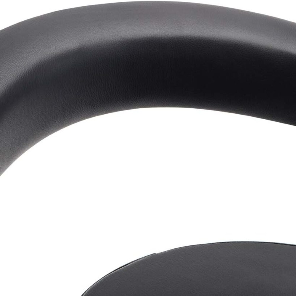 Taburete Con Respaldo Banqueta Cuero sintético Negro