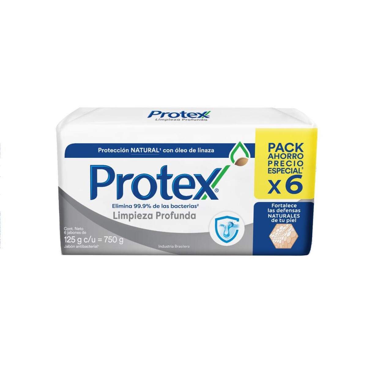 Jabón de Tocador Protex Limpieza Profunda 125 G 6 U 