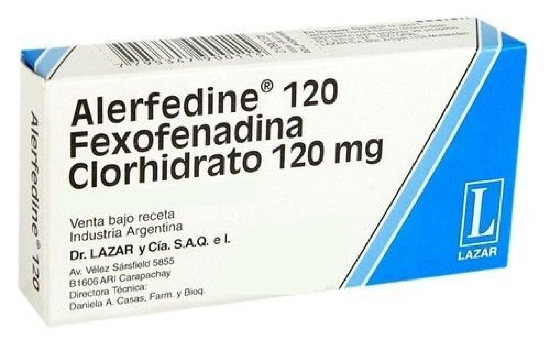 Alerfedine 120 mg x10 Comprimidos – Antialérgico de Rápida Acción