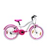 Bicicleta Baccio R.20 Niña Mystic (std) Blanco/fucsia