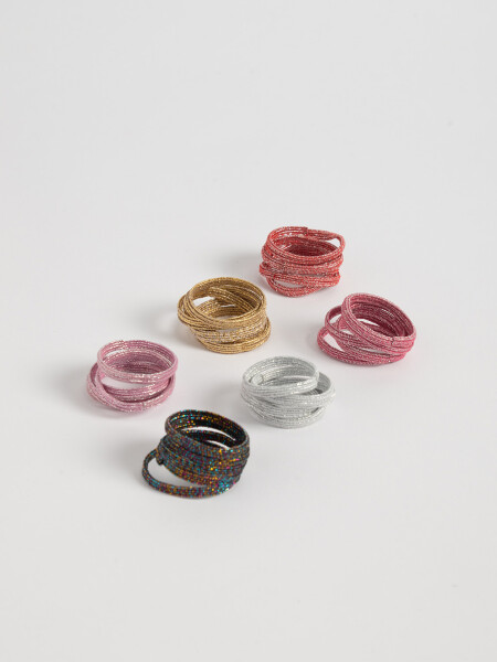 Pack x 30 gomitas lurex Multicolor