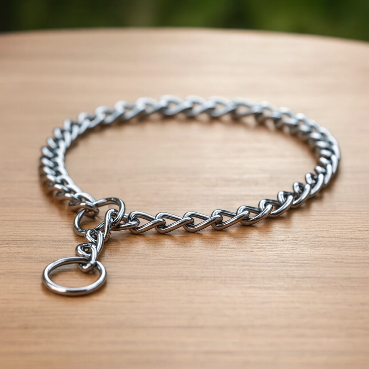 COLLAR DE AHORQUE 4MM X 30CM - PLATEADO 