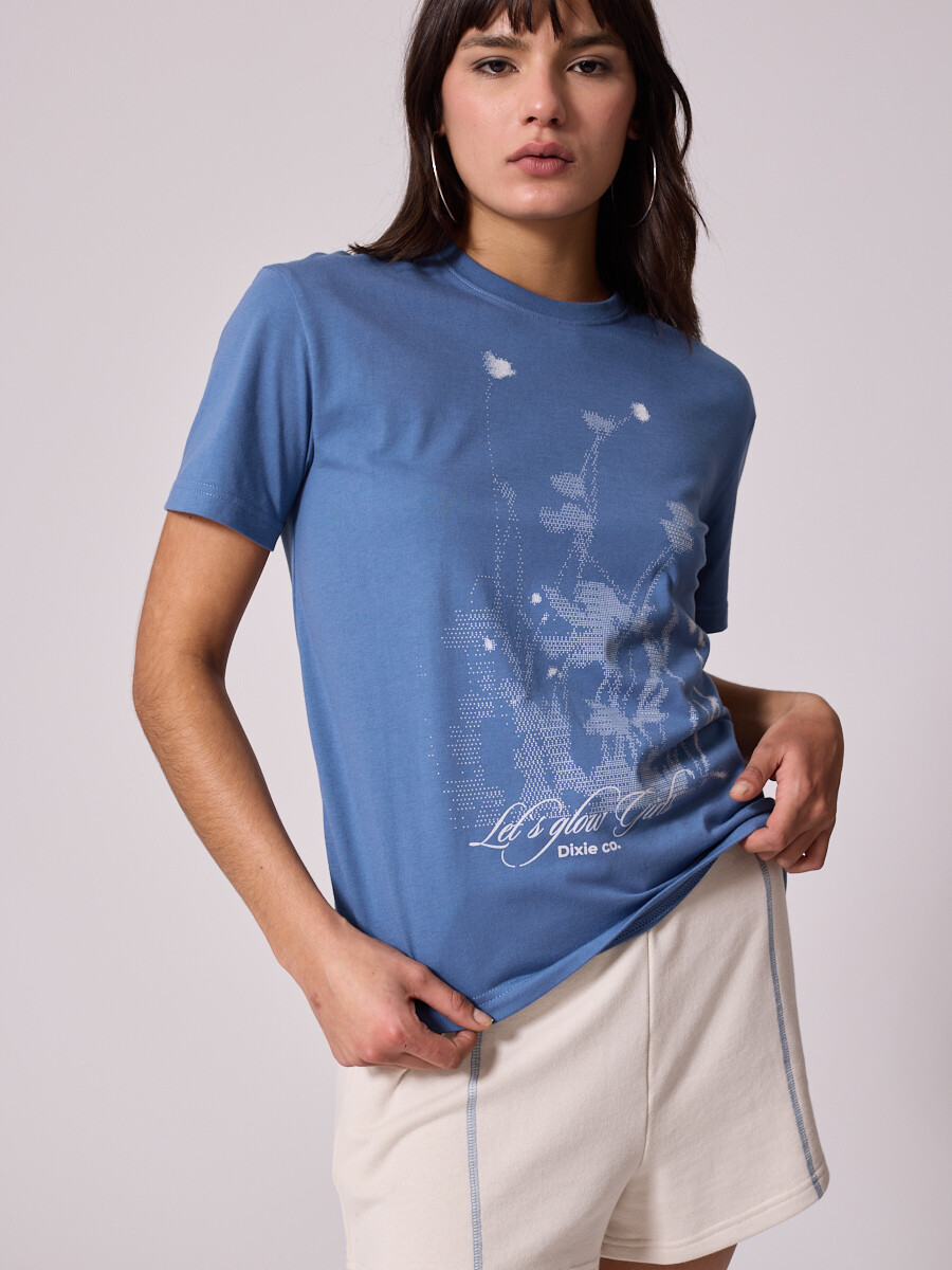 T-SHIRT CRUMI DIXIE Azul Piedra